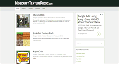 Desktop Screenshot of minecrafttexturepacks.com